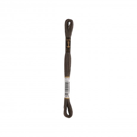 Meada de linha de bordar Anchor Stranded Cotton, filosele cor 273 cinzento Meada de linha de bordar Anchor Stranded Cotton, filosele cor 273 cinzento